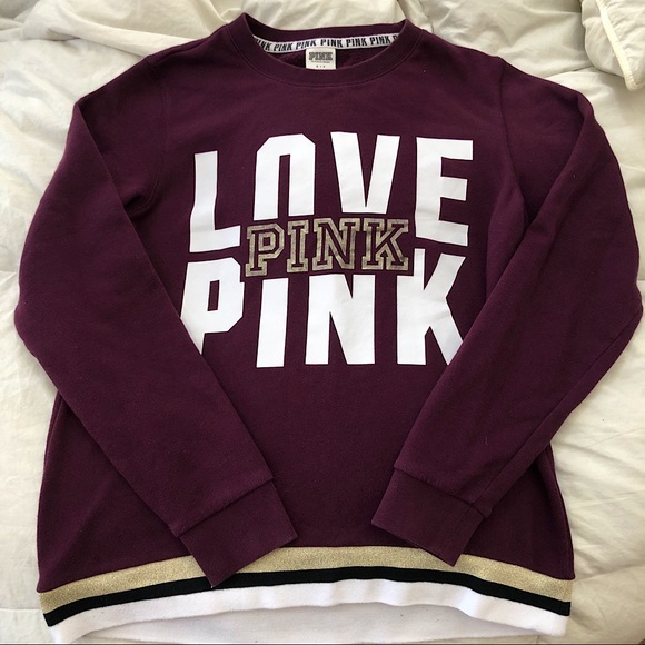PINK Victoria’s Secret Collegiate sweatshirt Small - Picture 1 of 6